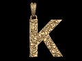 K LETTER INITIAL NUGGET PENDANT Modello di stampa 3D