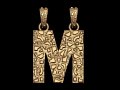 M LETTER INITIAL NUGGET PENDANT Modello di stampa 3D