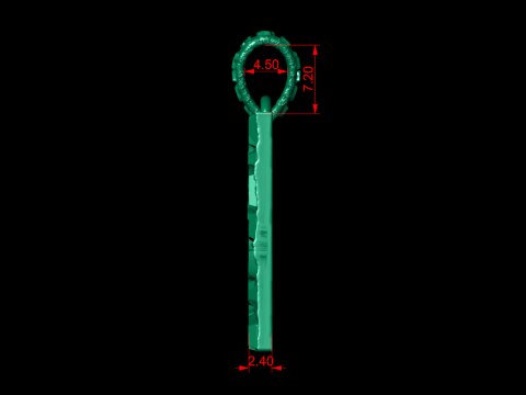 N LETTER INITIAL NUGGET PENDANT Modèles 3D en vedette