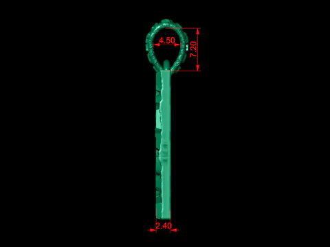 N LETTER INITIAL NUGGET PENDANT 3D Print Model