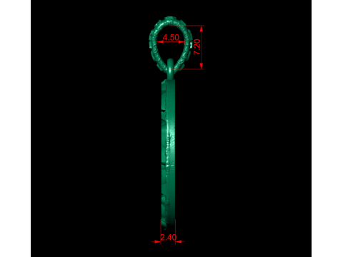 O LETTER INITIAL NUGGET PENDANT 3D Print Model
