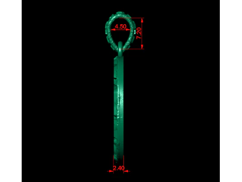 O LETTER INITIAL NUGGET PENDANT 3D Print Model