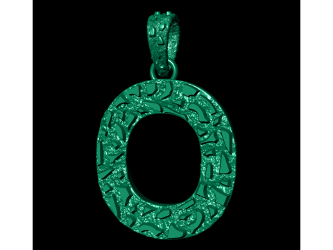 O LETTER INITIAL NUGGET PENDANT 3D Print Model