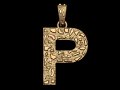 P LETTER INITIAL NUGGET PENDANT Modello di stampa 3D