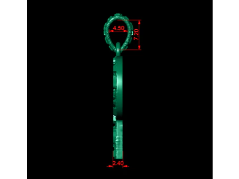 P LETTER INITIAL NUGGET PENDANT 3D Print Model