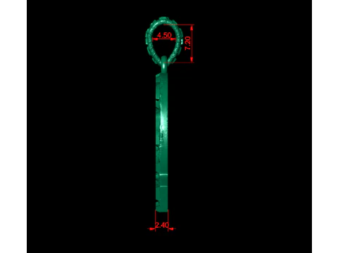 Q LETTER INITIAL NUGGET PENDANT 3D Print Model