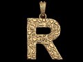 R LETTER INITIAL NUGGET PENDANT Modello di stampa 3D