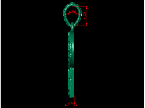 R LETTER INITIAL NUGGET PENDANT 3D Print Model