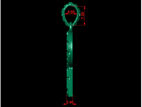 R LETTER INITIAL NUGGET PENDANT 3D Print Model