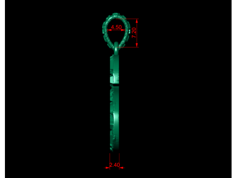 S LETTER INITIAL NUGGET PENDANT 3D Print Model