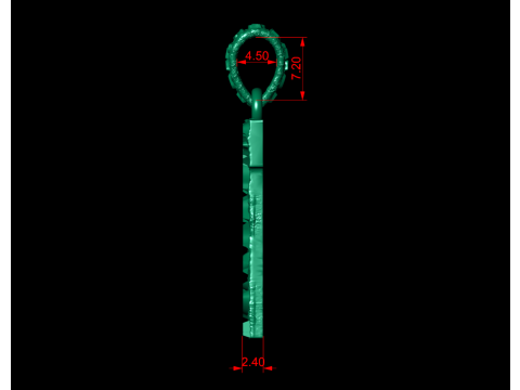 T LETTER INITIAL NUGGET PENDANT Modelo de Impressão 3D