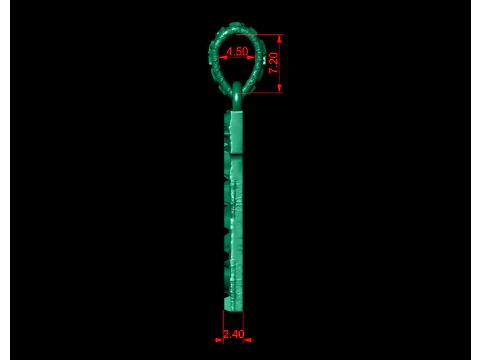 T LETTER INITIAL NUGGET PENDANT 3D Print Model