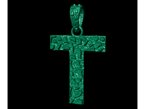 T LETTER INITIAL NUGGET PENDANT Modelo de Impressão 3D