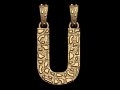 U LETTER INITIAL NUGGET PENDANT Modello di stampa 3D