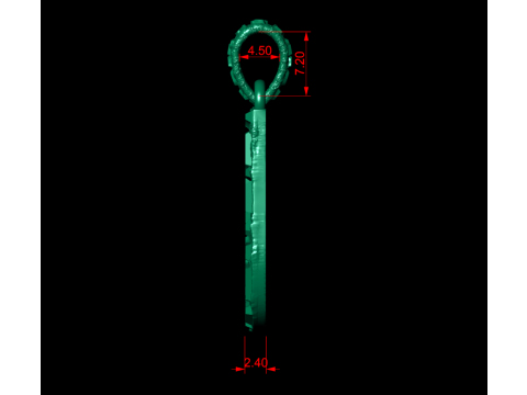 U LETTER INITIAL NUGGET PENDANT 3D Принт Модель