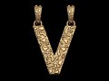 V LETTER INITIAL NUGGET PENDANT Modello di stampa 3D