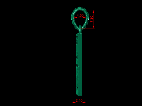 V LETTER INITIAL NUGGET PENDANT Model do druku 3D
