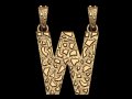 W LETTER INITIAL NUGGET PENDANT Modello di stampa 3D