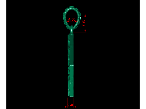 X LETTER INITIAL NUGGET PENDANT Model Cetak 3D