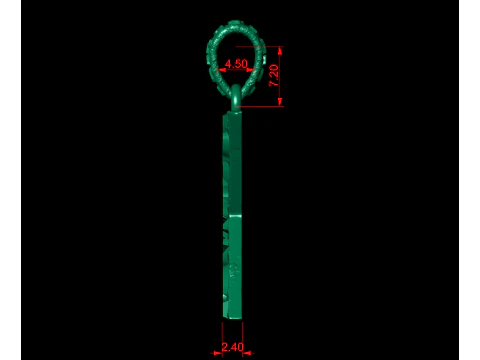 X LETTER INITIAL NUGGET PENDANT 3D Print Model