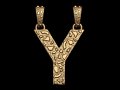 Y LETTER INITIAL NUGGET PENDANT Modello di stampa 3D
