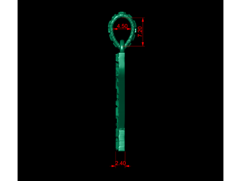 Z LETTER INITIAL NUGGET PENDANT 3D Print Model