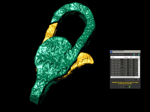 Nugget Textured Braslate Chain Link for Men 3D Print Model