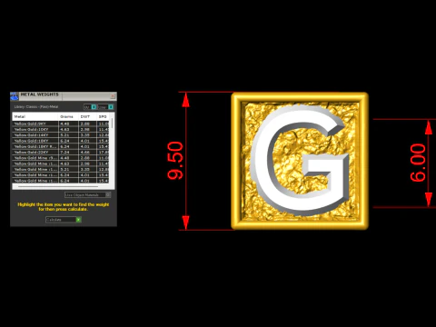 G Letter Nugget Bracelet Bead in 4 sizes 3D Print Model