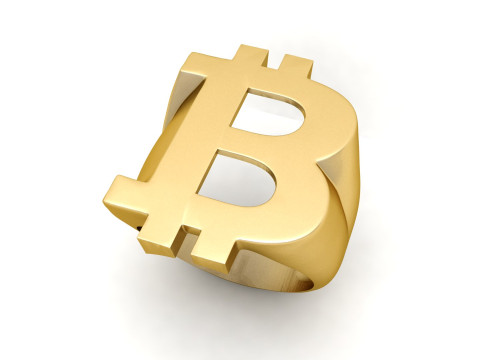 Bitcoin Gents Signet Ring 3D-printmodel