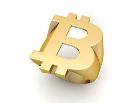 Bitcoin herenzegelring 3D printmodel