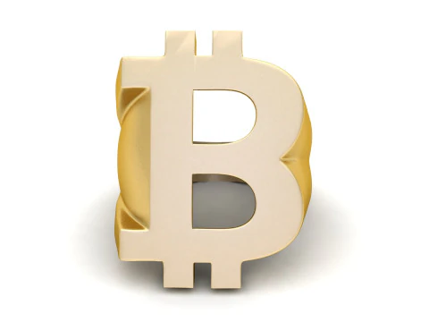 Bitcoin Gents Signet Ring 3D Print Model