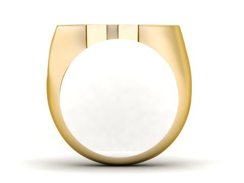 Bitcoin Gents Signet Ring 3D 打印模型