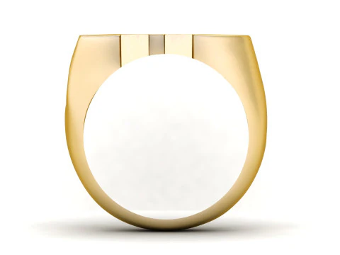 Bitcoin Gents Signet Ring 3D Print Model