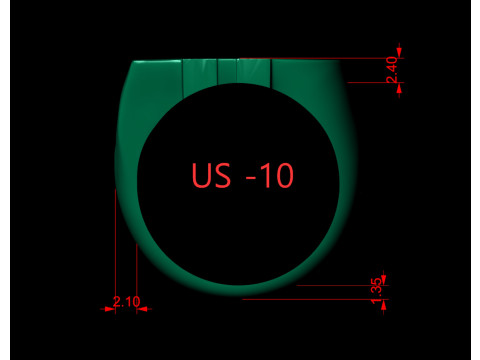 Bitcoin Gents Signet Ring 3D 打印模型