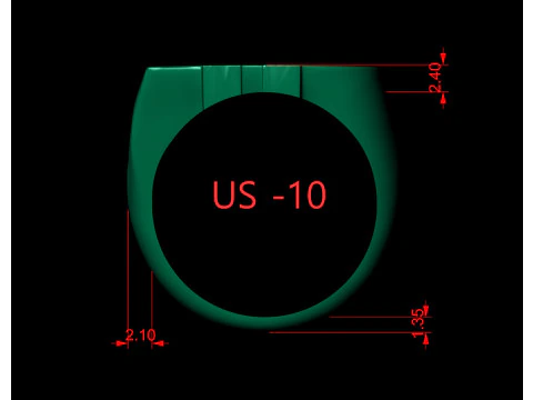 Bitcoin Gents Signet Ring 3D Print Model