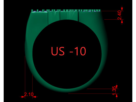 Bitcoin Diamond Gents Signet Ring Modello di stampa 3D