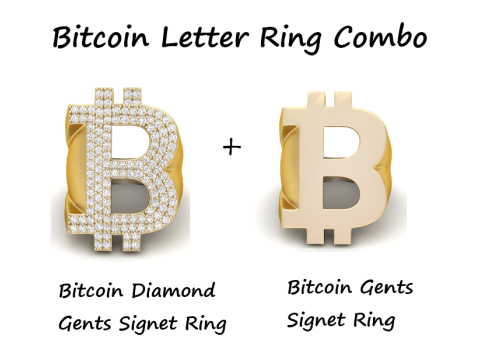 Bitcoin Letter Ring Combo 3D-printmodel