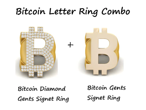 Bitcoin Letterring-combinatie 3D printmodel