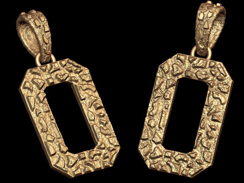 Plain Gold Nugget Number 0 Model Cetak 3D