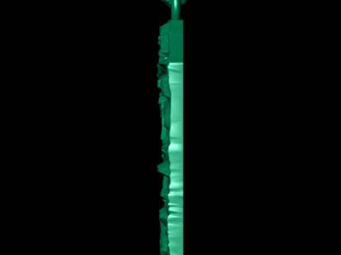 Plain Gold Nugget Number 0 Model Cetak 3D