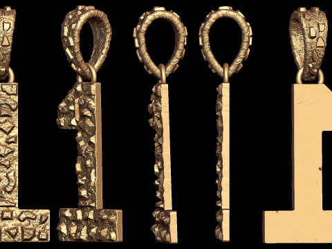 Plain Gold Nugget Number 1 3D-Druckmodell