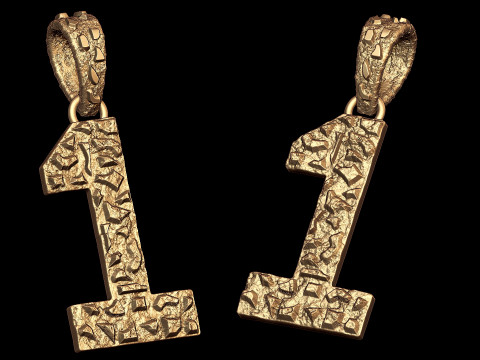 Plain Gold Nugget Number 1 3D-Druckmodell