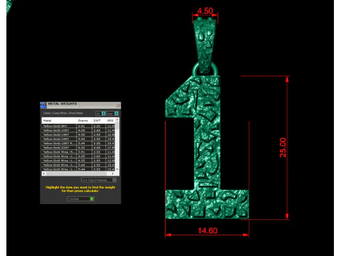 Plain Gold Nugget Number 1 3D Print Model