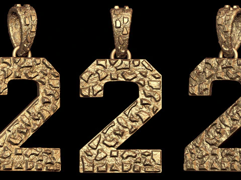 普通の金塊 2 号 3Dプリントモデル