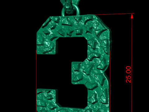 Plain Gold Nugget Number 3 3D Принт Модель
