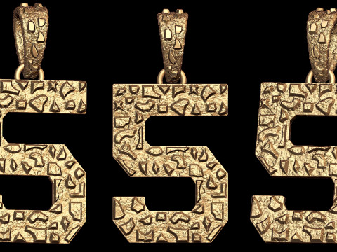 Plain Gold Nugget Number 5 3D Print Model