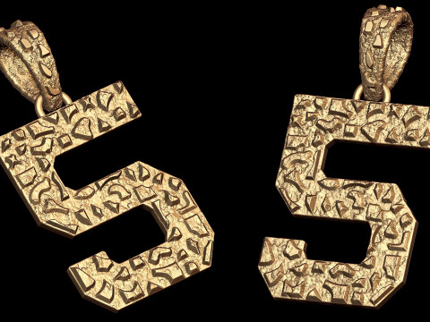 Plain Gold Nugget Number 5 Modelo de impresión 3D