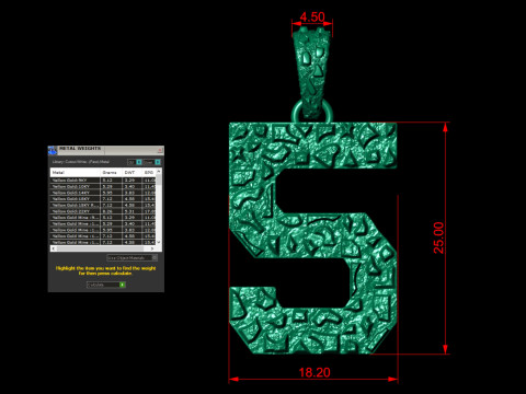Plain Gold Nugget Number 5 Modelo de impresión 3D