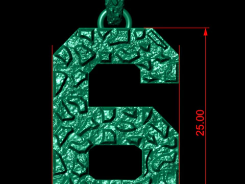 Plain Gold Nugget Number 6 3D Print Model