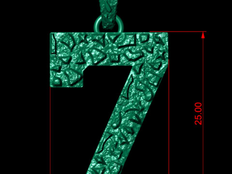 Plain Gold Nugget Number 7 Model Cetak 3D
